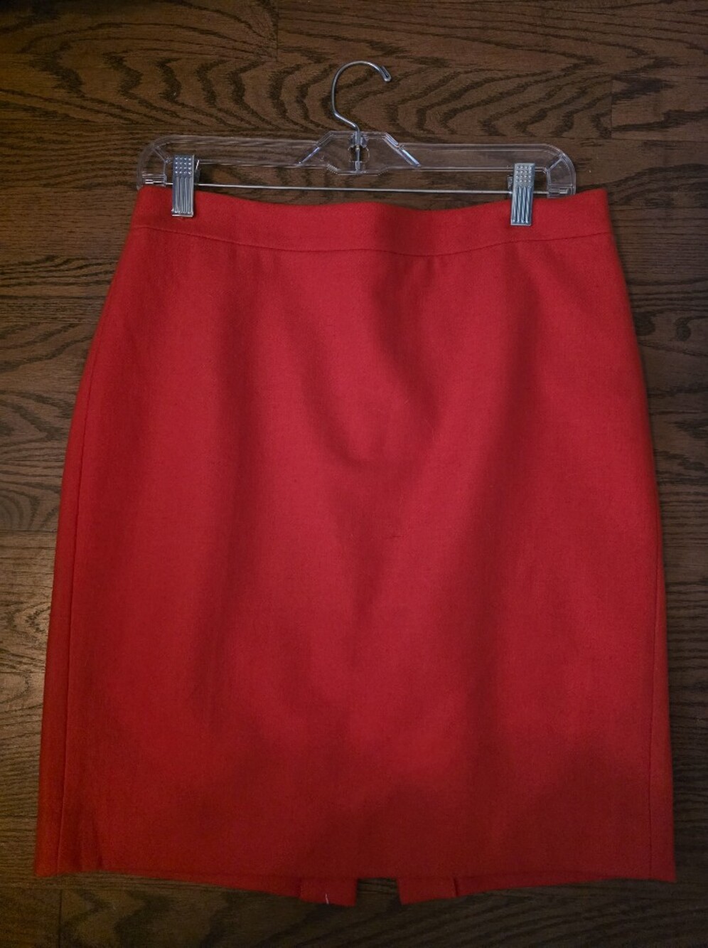J. Crew Wool Blend Vibrant Red Pencil Skirt